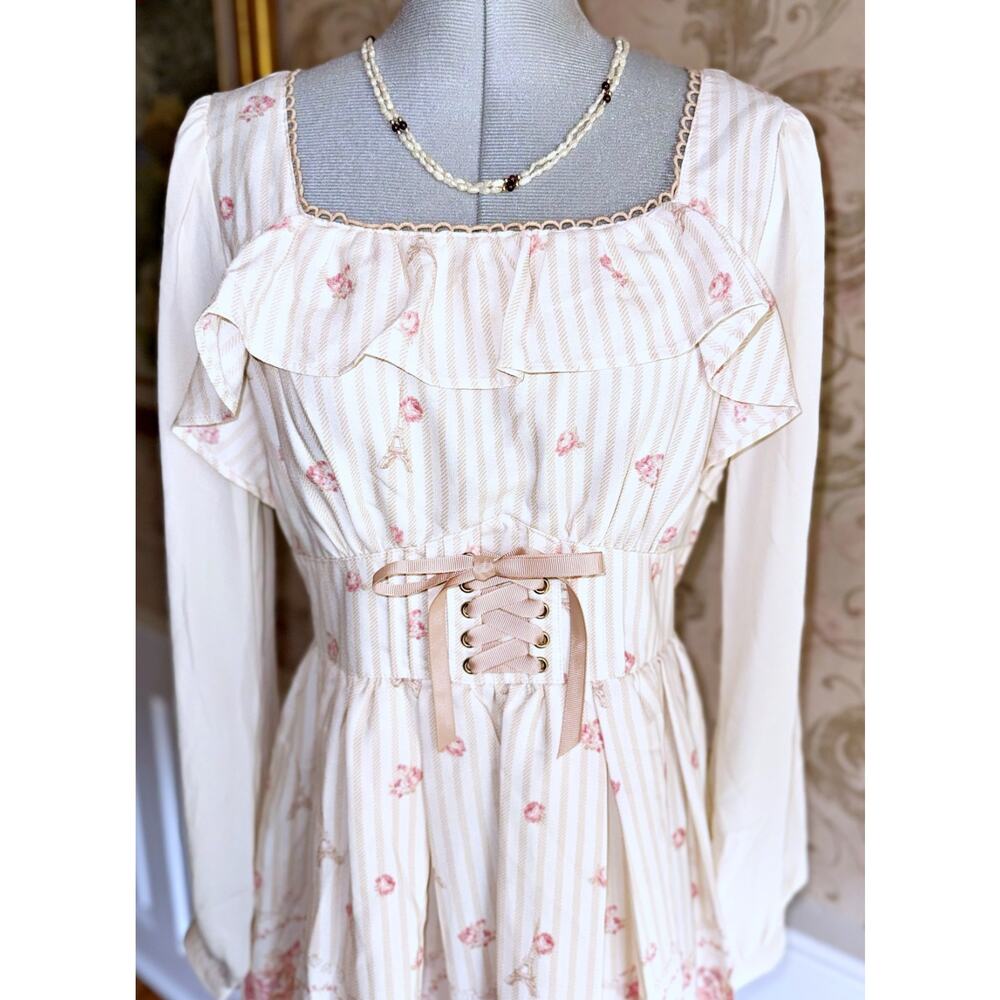 Liz Lisa Distant Memories Eiffel Tower OP Dress J Fashion Gyaru Lolita Japan - Picture 7 of 16